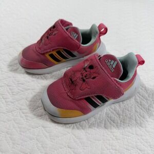 Kids Adidas Minnie Mouse Pink Running Shoes Size 7.5K Toddler‎ Girls